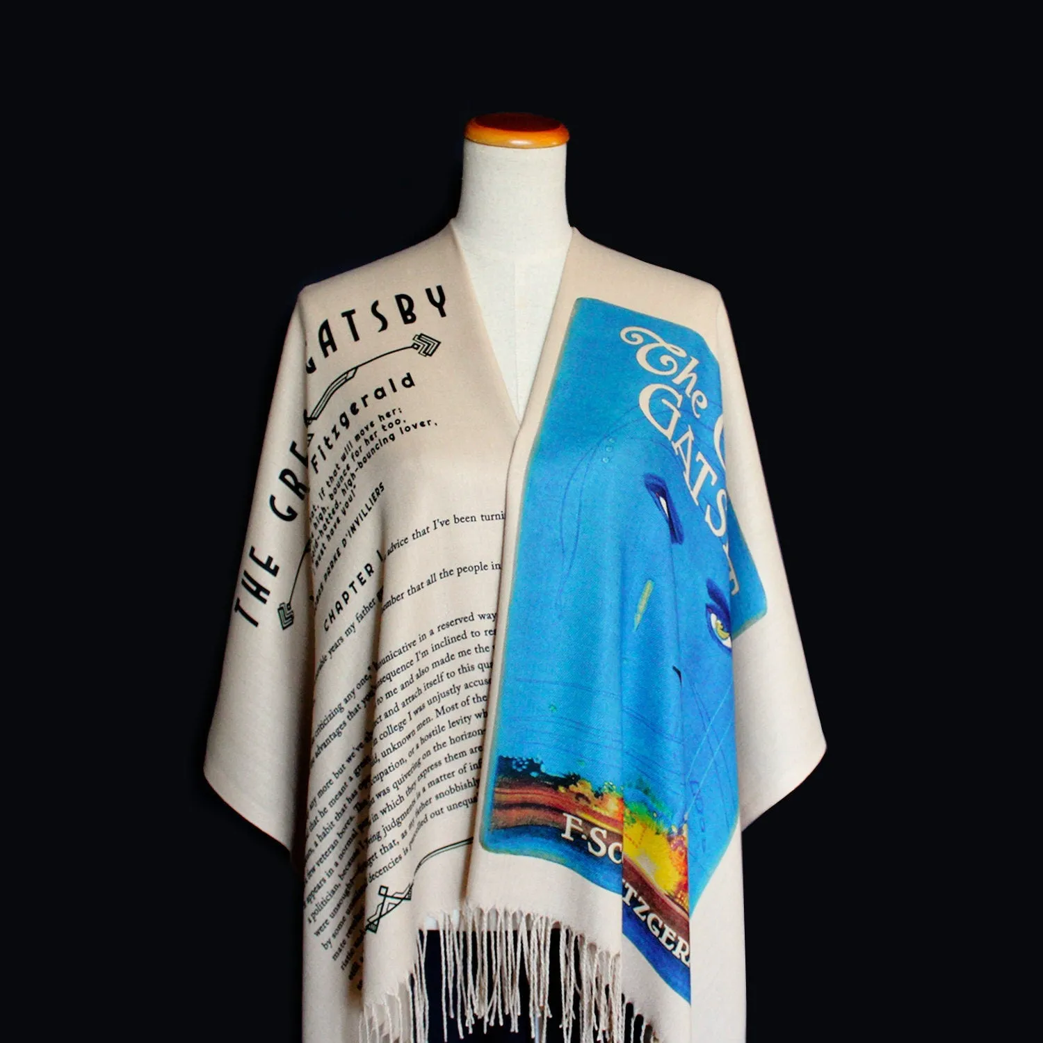 The Great Gatsby by F. Scott Fitzgerald Scarf Shawl Wrap. Book Scarf, Bookish Gift, Literary Gift, Book Lover Scarf, Librarian gift.