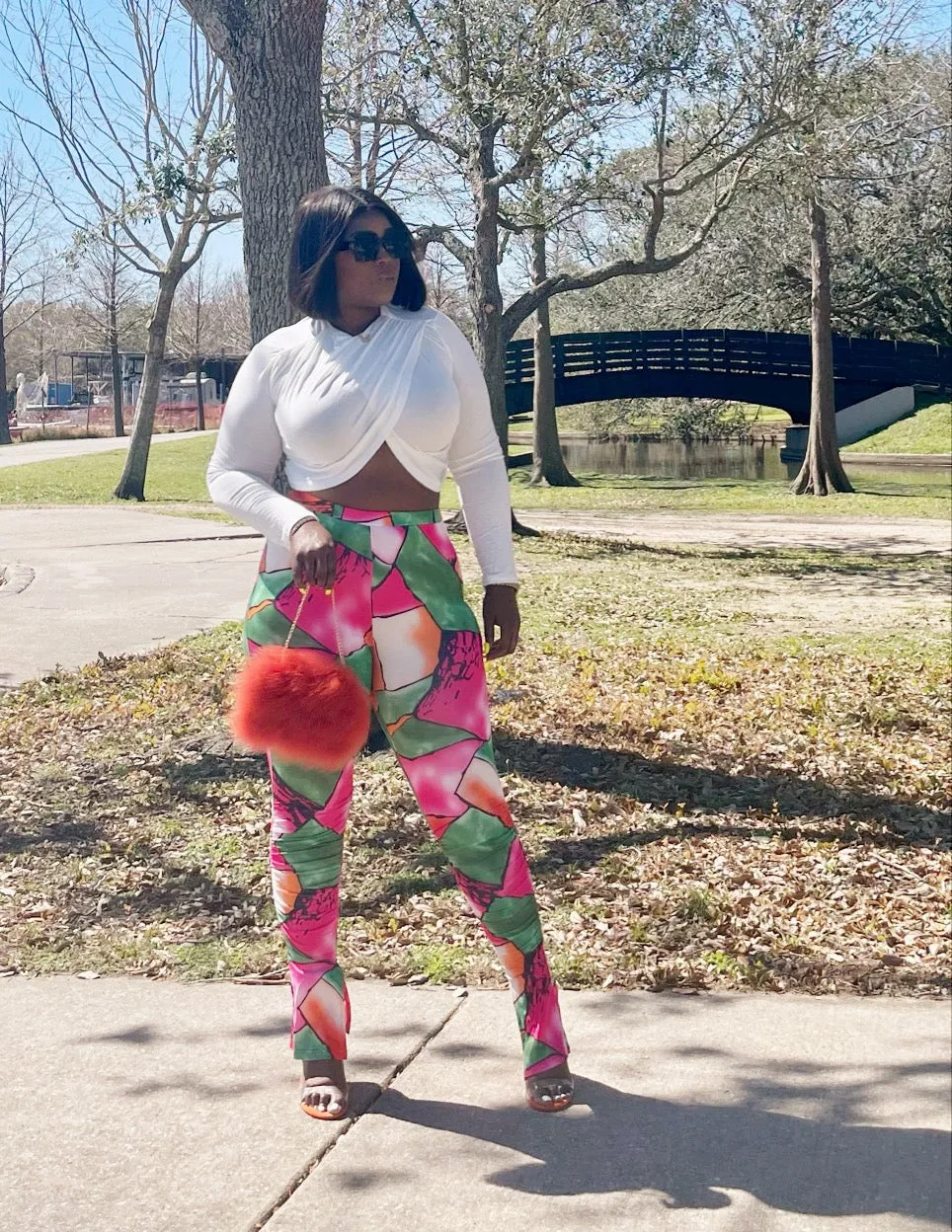 The "Passion Fruit" Split Hem Leggings