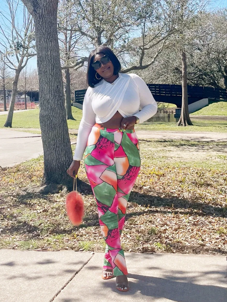 The "Passion Fruit" Split Hem Leggings