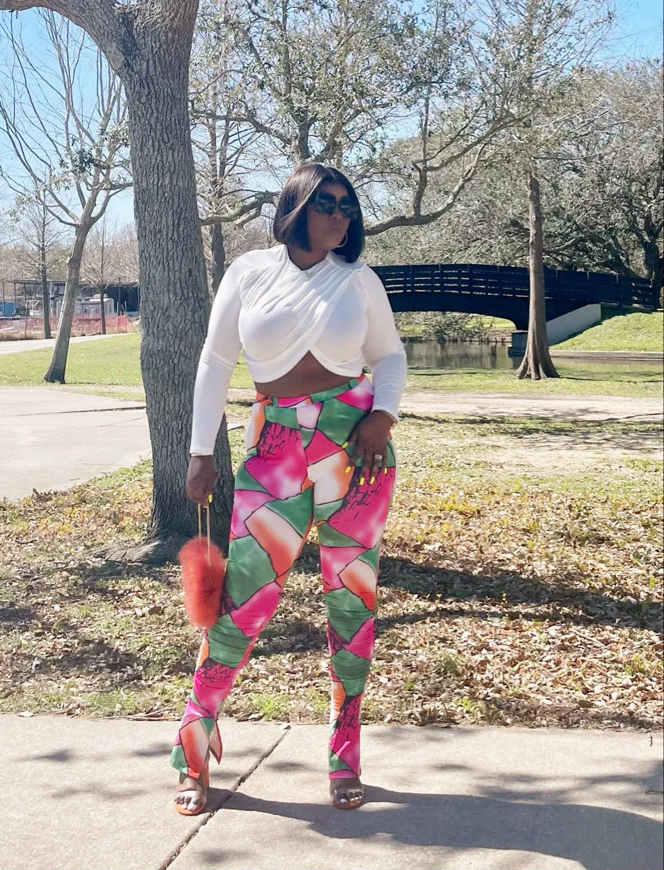 The "Passion Fruit" Split Hem Leggings
