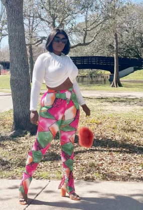 The "Passion Fruit" Split Hem Leggings