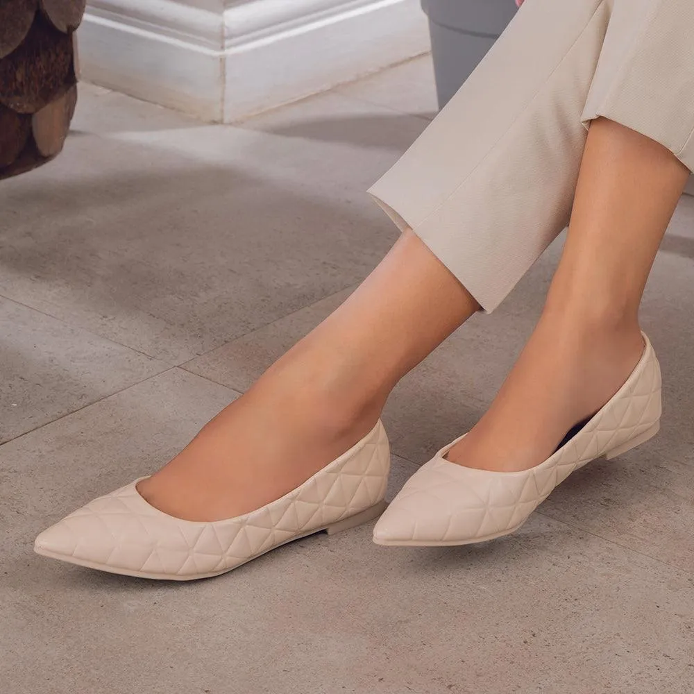 The Tory Beige Women's Dress Ballerinas Tresmode