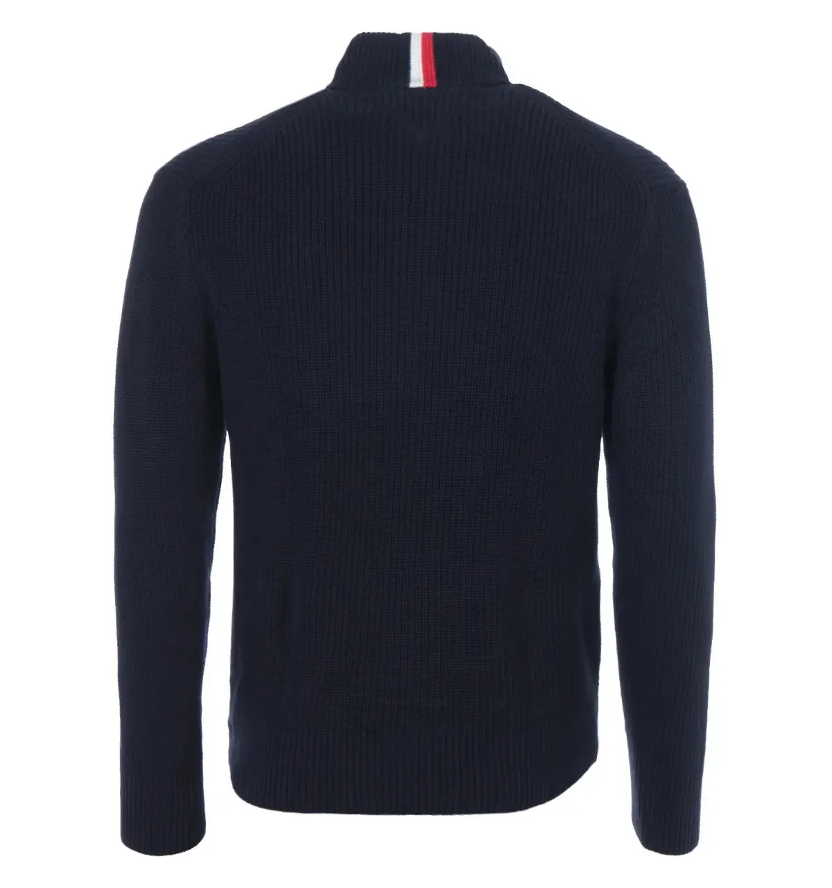 Tommy Hilfiger - Half Zip Rib Texture Jumper - Alabaster | Desert Sky | National Forest