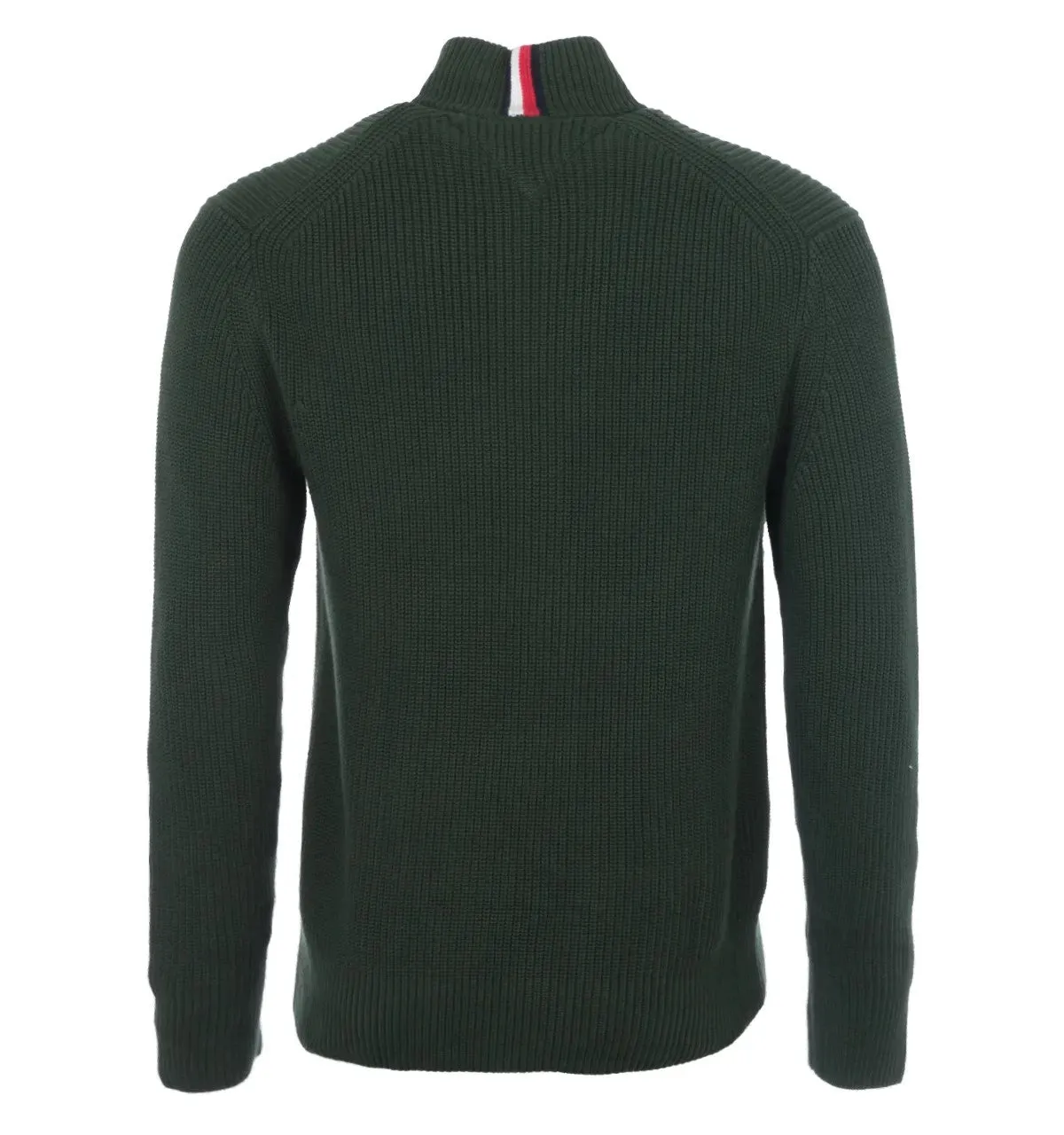 Tommy Hilfiger - Half Zip Rib Texture Jumper - Alabaster | Desert Sky | National Forest