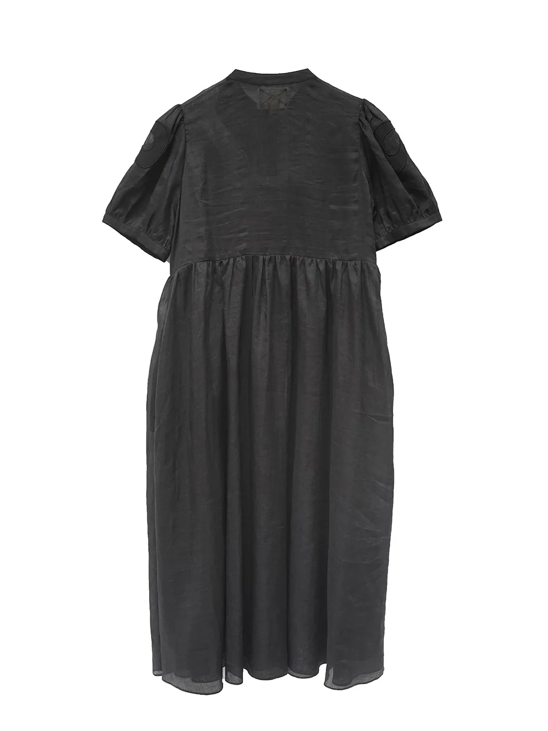 Unlogical Poem Victorian Style Bow Applique Embroidered Black Dress