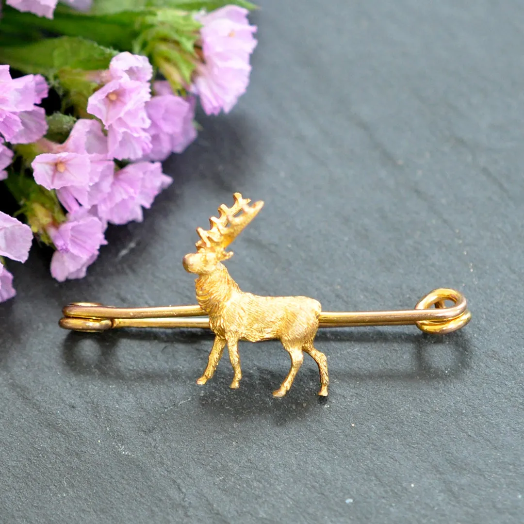 Victorian Stag Brooch