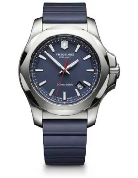 Victorinox Swiss Army Mens INOX - Denim Blue & Rubber Strap - Date - 200m