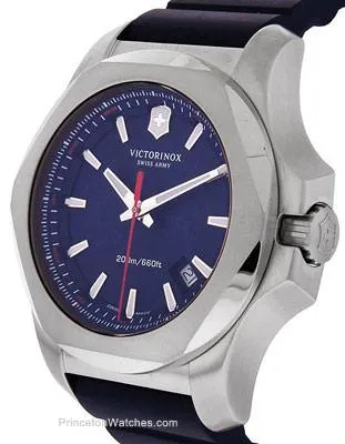 Victorinox Swiss Army Mens INOX - Denim Blue & Rubber Strap - Date - 200m