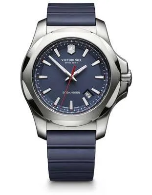 Victorinox Swiss Army Mens INOX - Denim Blue & Rubber Strap - Date - 200m