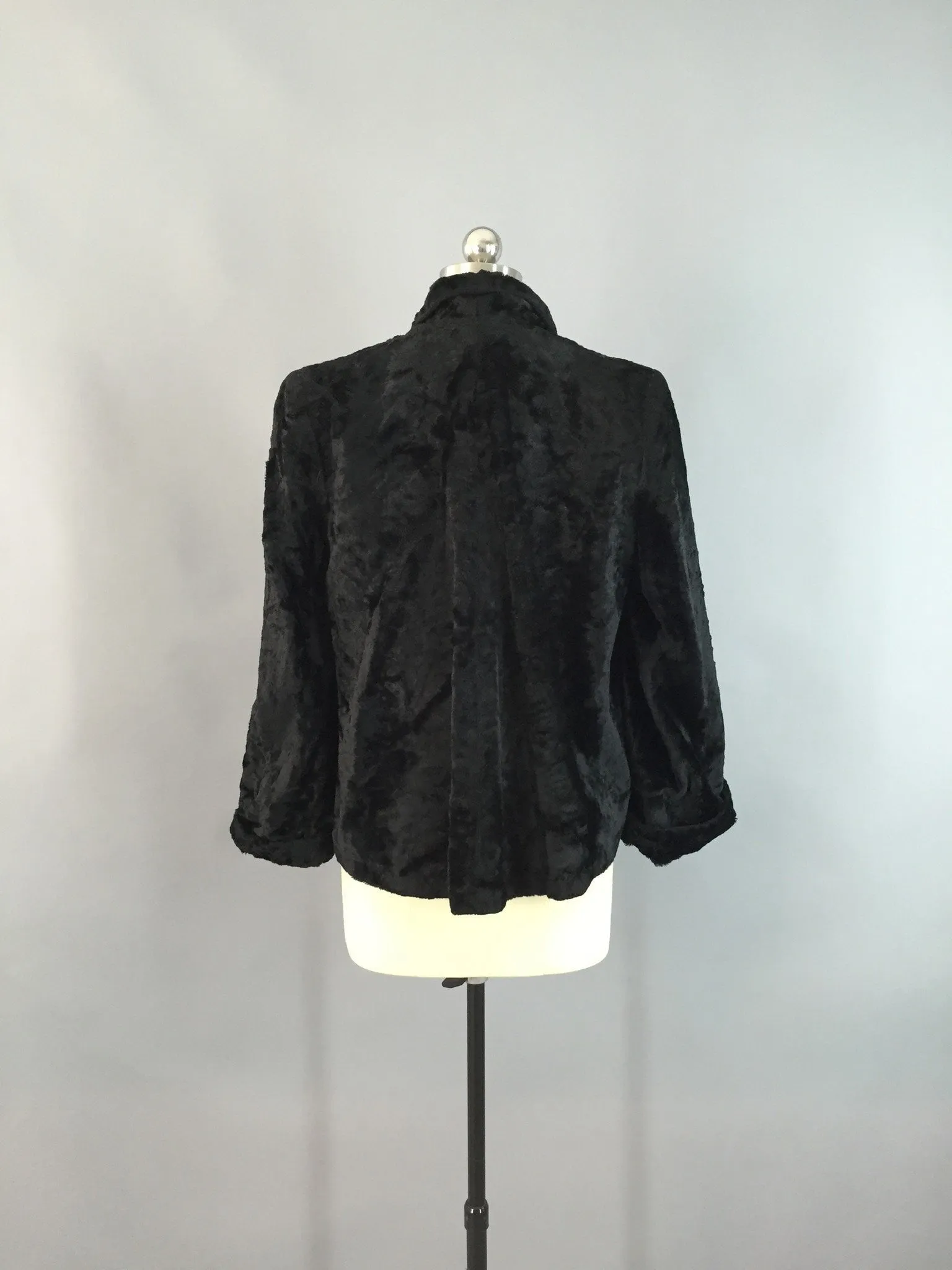 Vintage 1940s Fur Jacket / Swing Coat