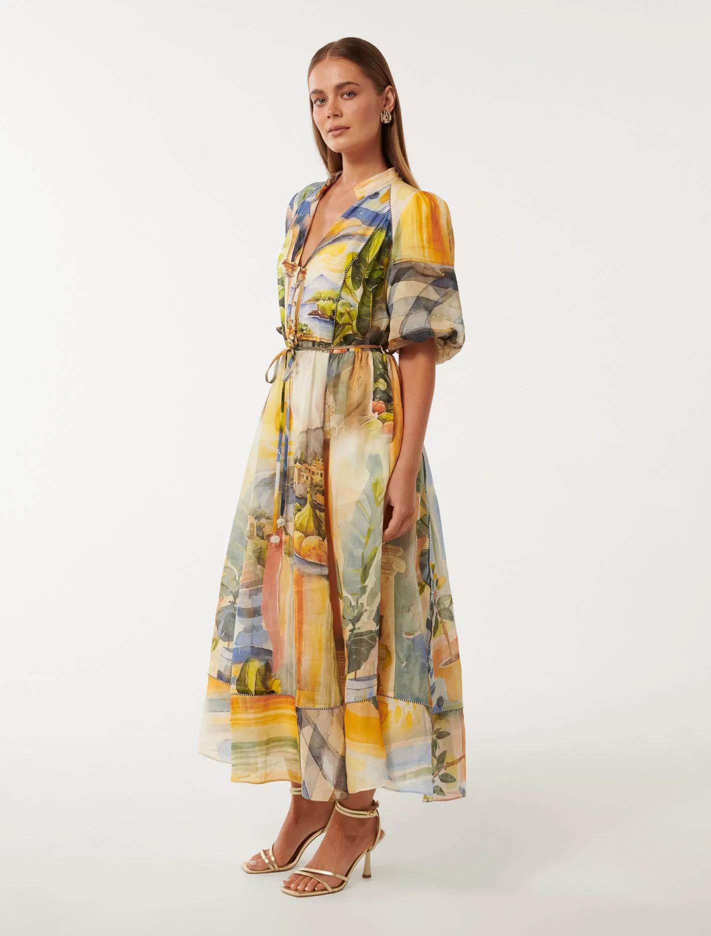 Viola Printed Midi Dress