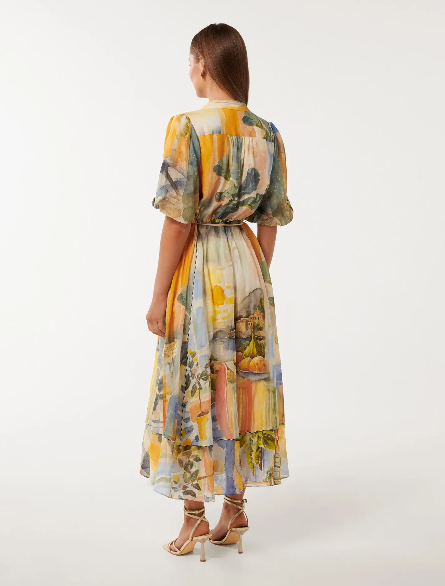 Viola Printed Midi Dress