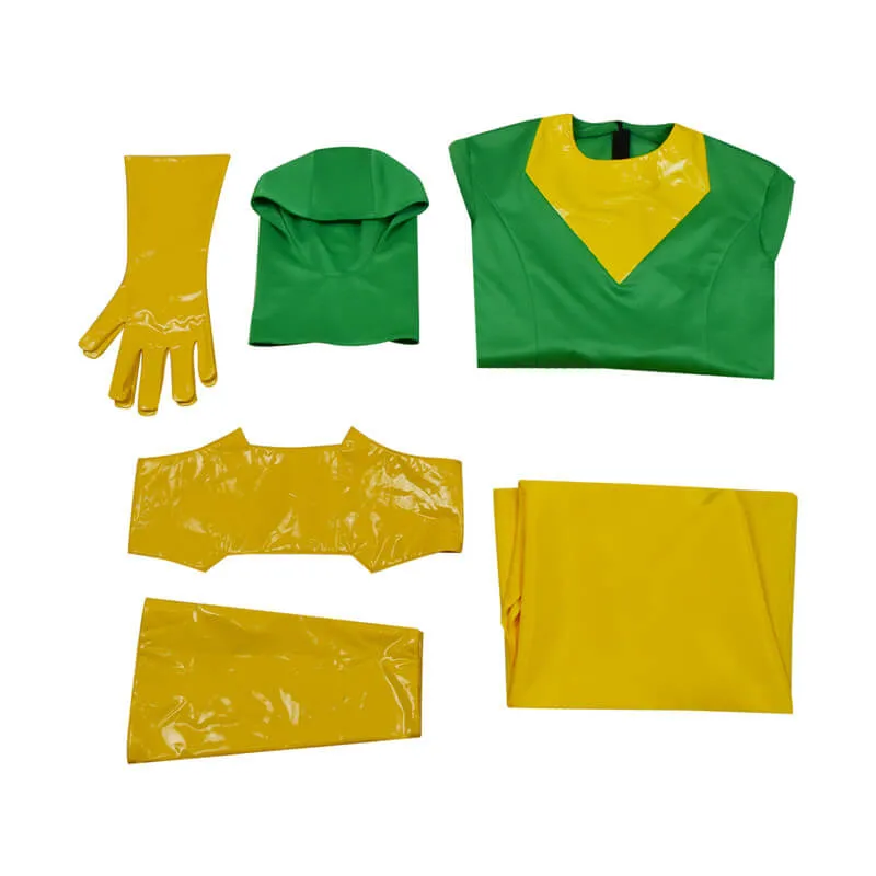 WandaVision Vision Cosplay Costume Green Jumpsuit Bodysuit Cape Full Set outfit For Sale