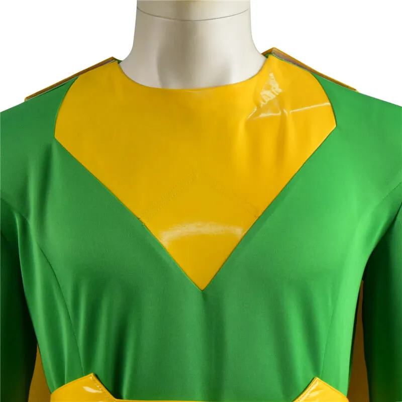 WandaVision Vision Cosplay Costume Green Jumpsuit Bodysuit Cape Full Set outfit For Sale