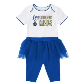 Warriors Baby Girl Creeper and Tutu Leggings