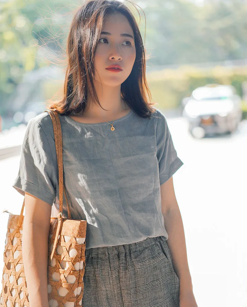 Women Casual Linen Blouse Summer Women Tops JJ972610