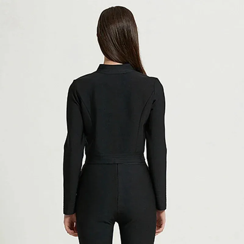 Women's Cropped Jacket in Golden Hues