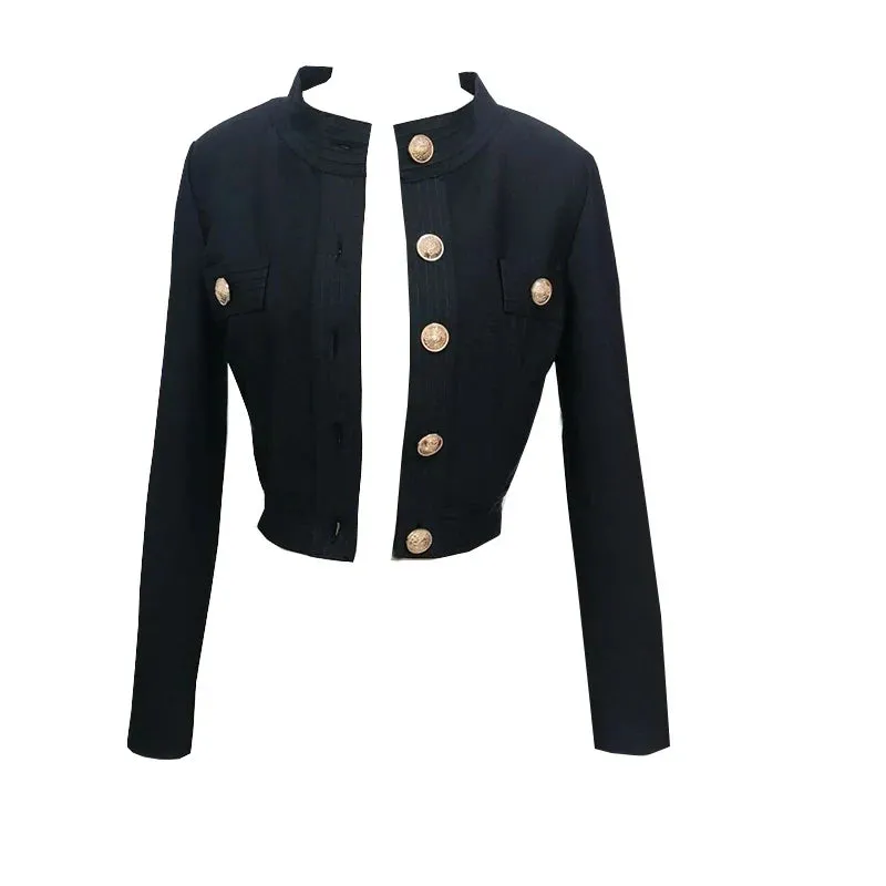 Women's Cropped Jacket in Golden Hues