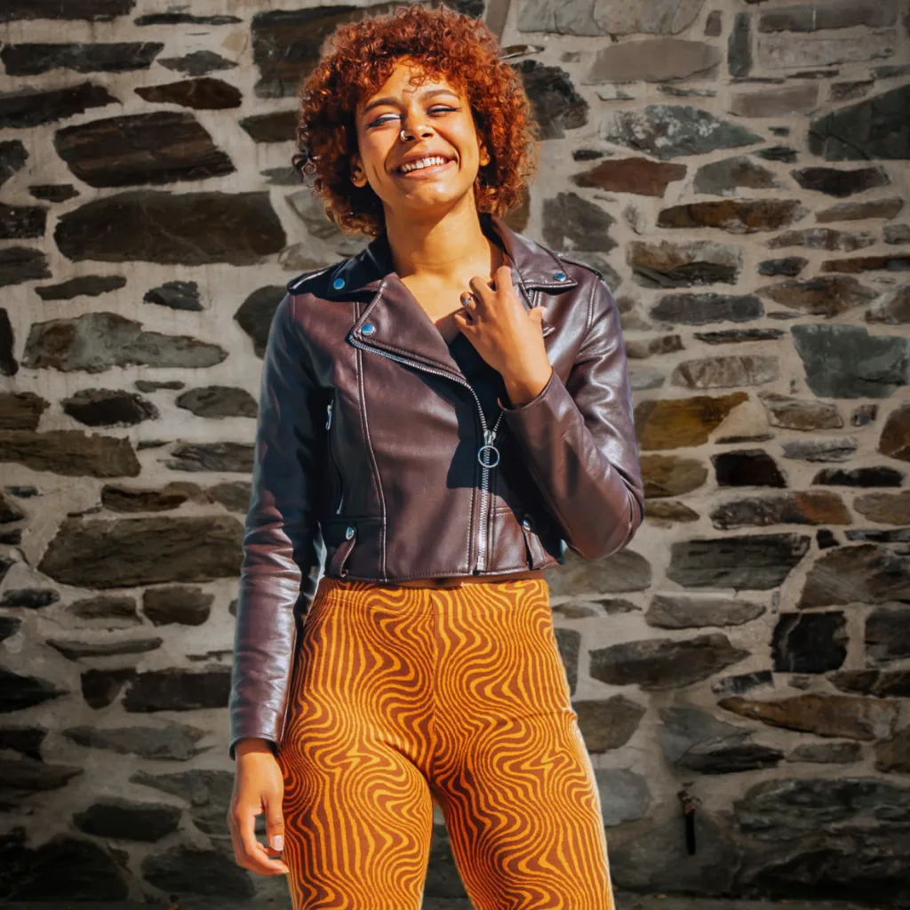 Women's Cropped Leather Jacket - Bailey