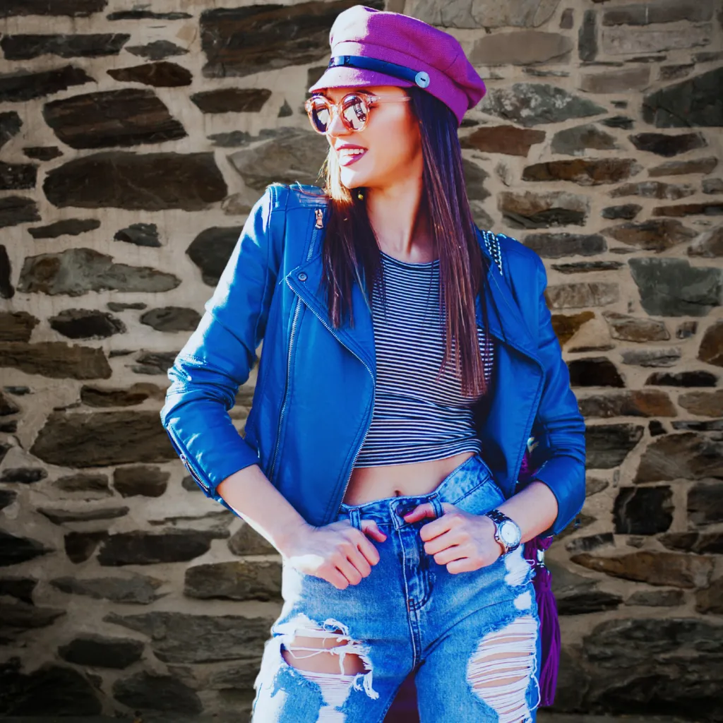 Women's Cropped Leather Jacket - Giuliana