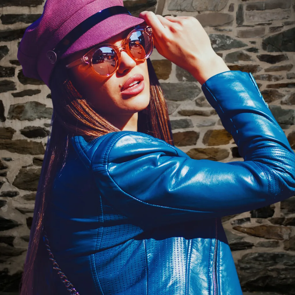 Women's Cropped Leather Jacket - Giuliana