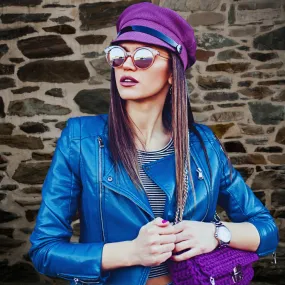 Women's Cropped Leather Jacket - Giuliana