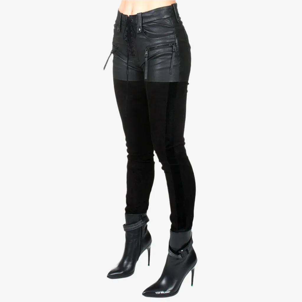 Womens Lace Up Short Leggings