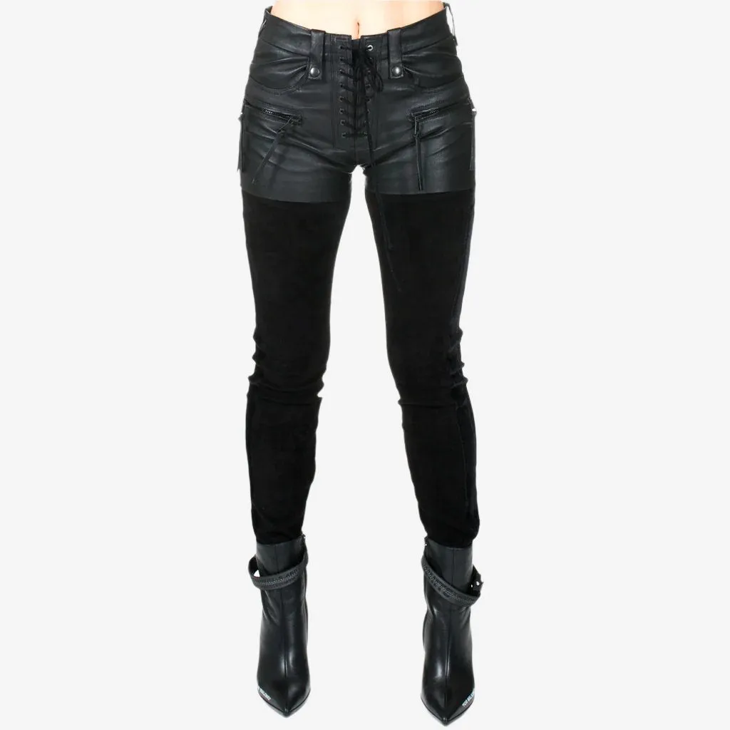 Womens Lace Up Short Leggings