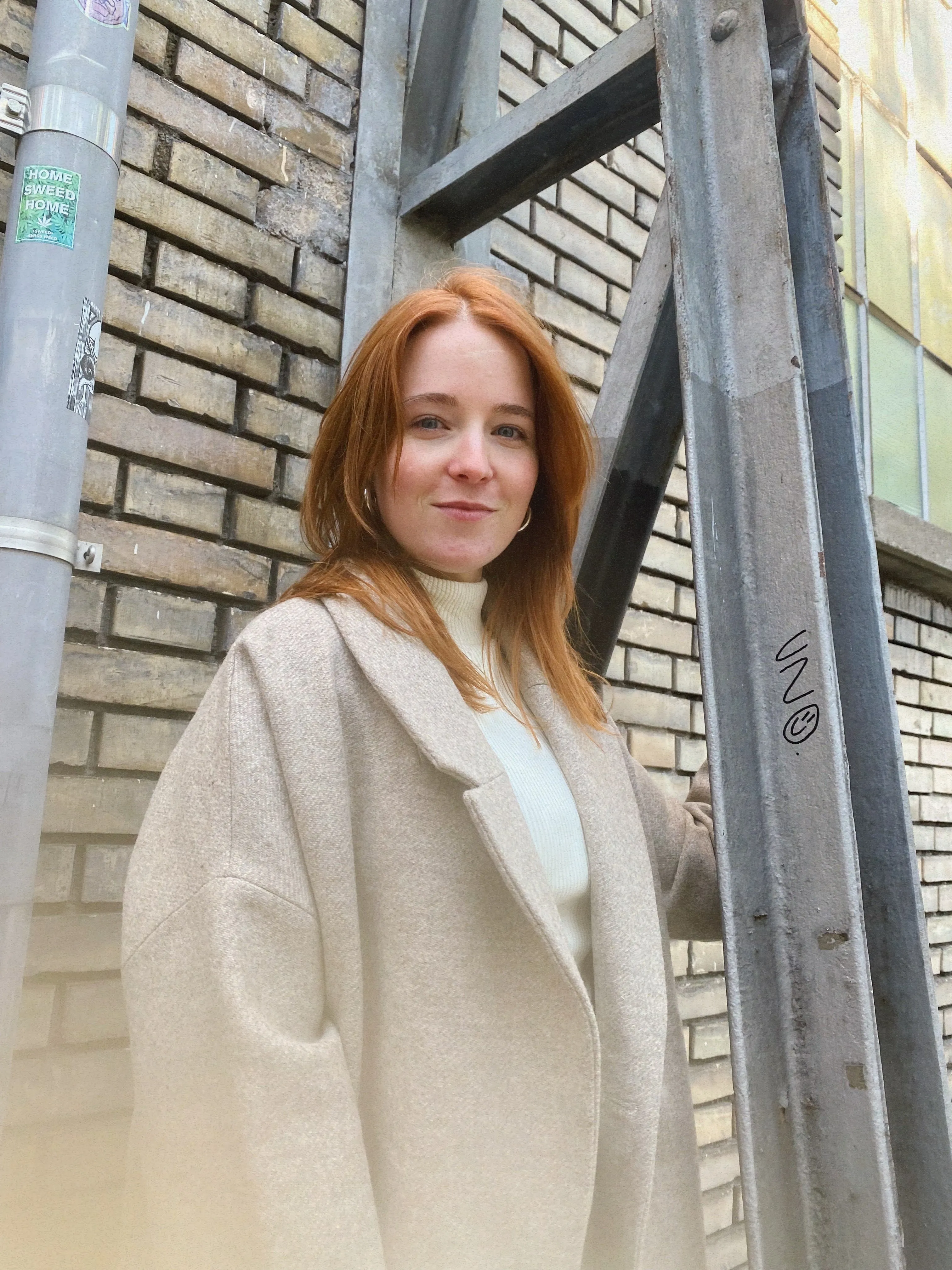 wool coat - cormoran - stone grey