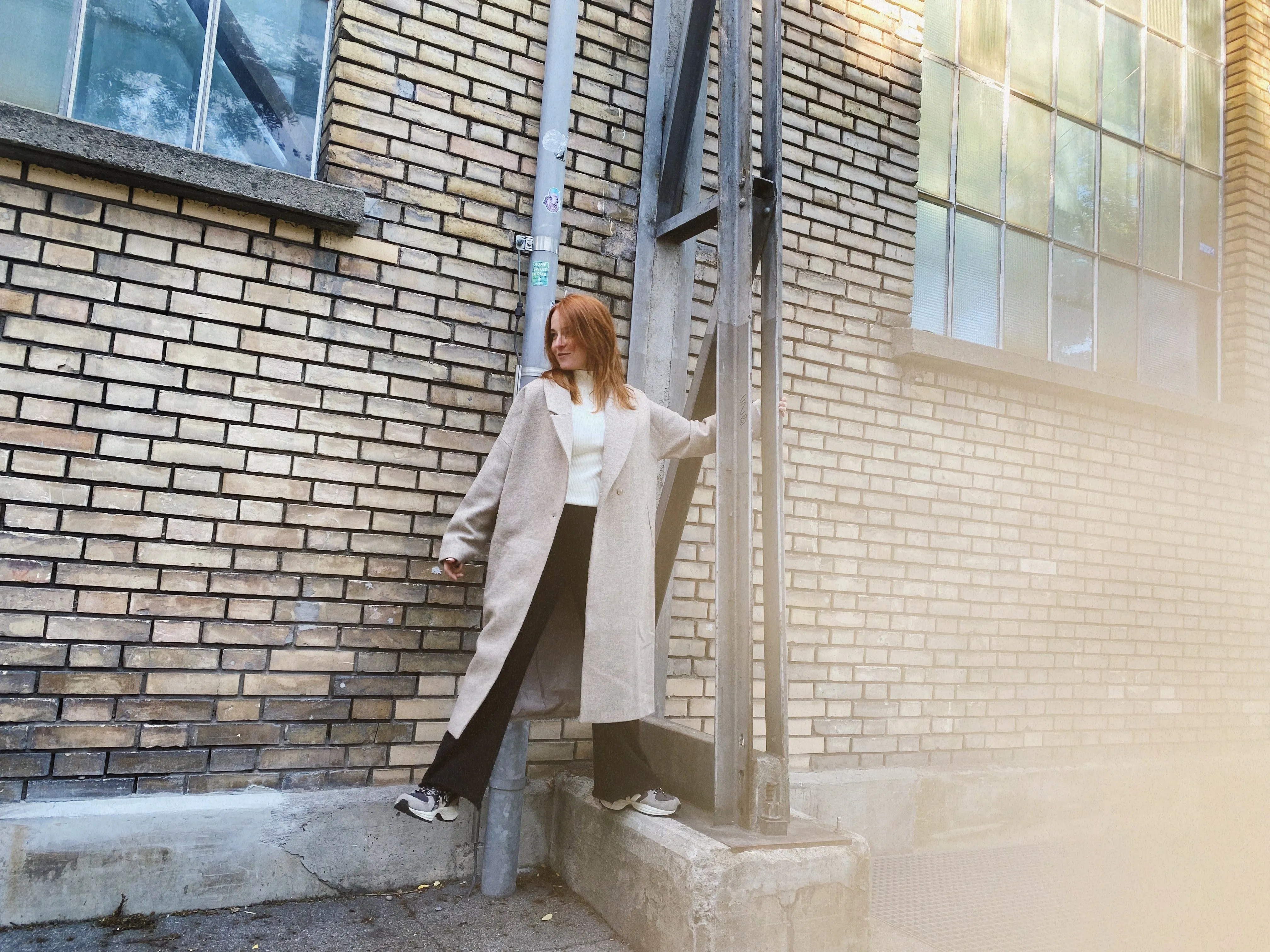 wool coat - cormoran - stone grey