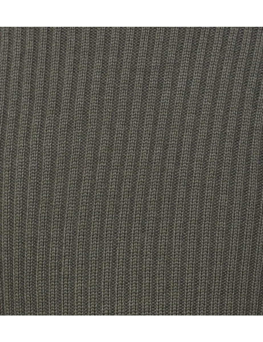 Wool Olive Green Jumper - M