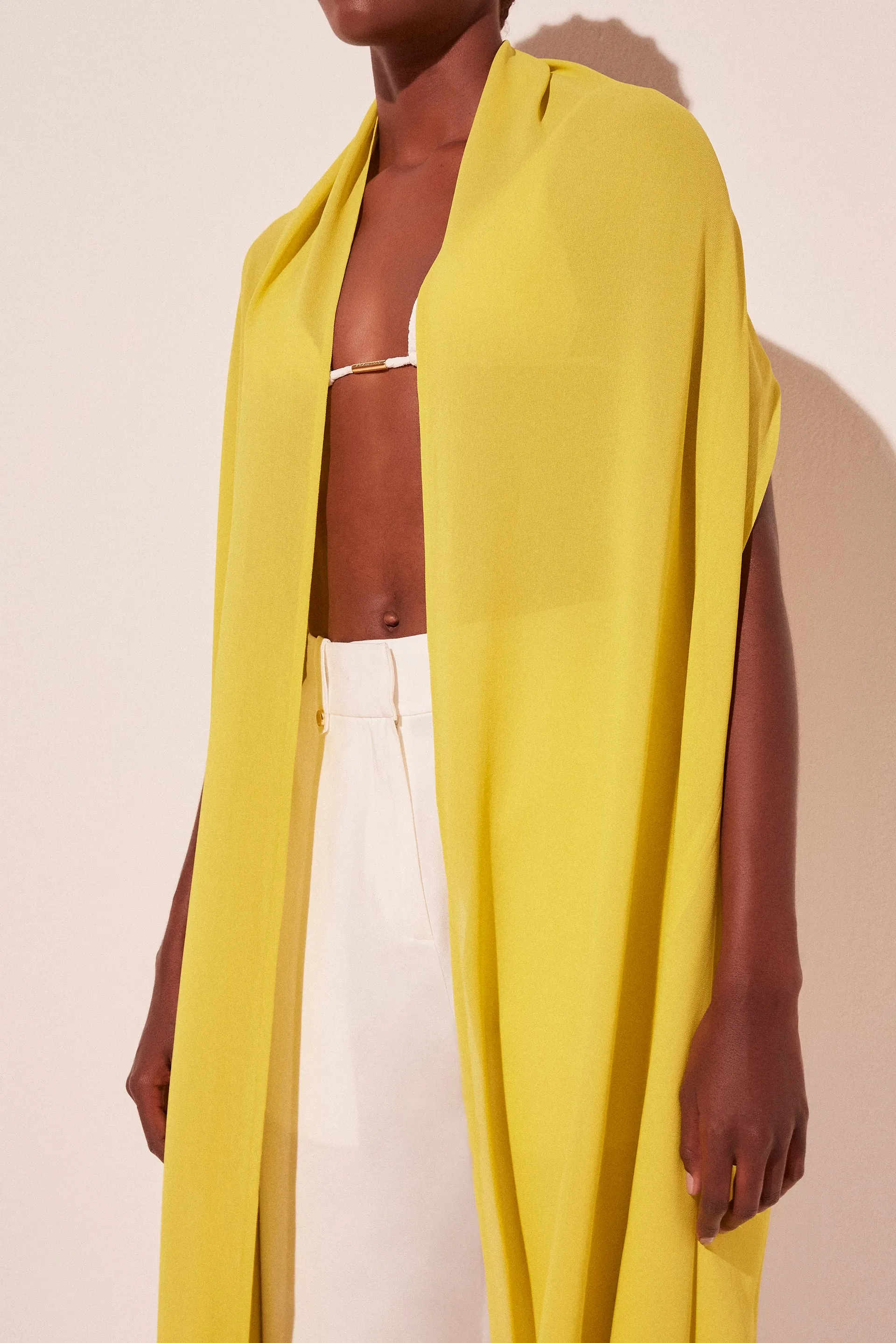 Yellow Citrus Scarf Midi Cape E4900A2080