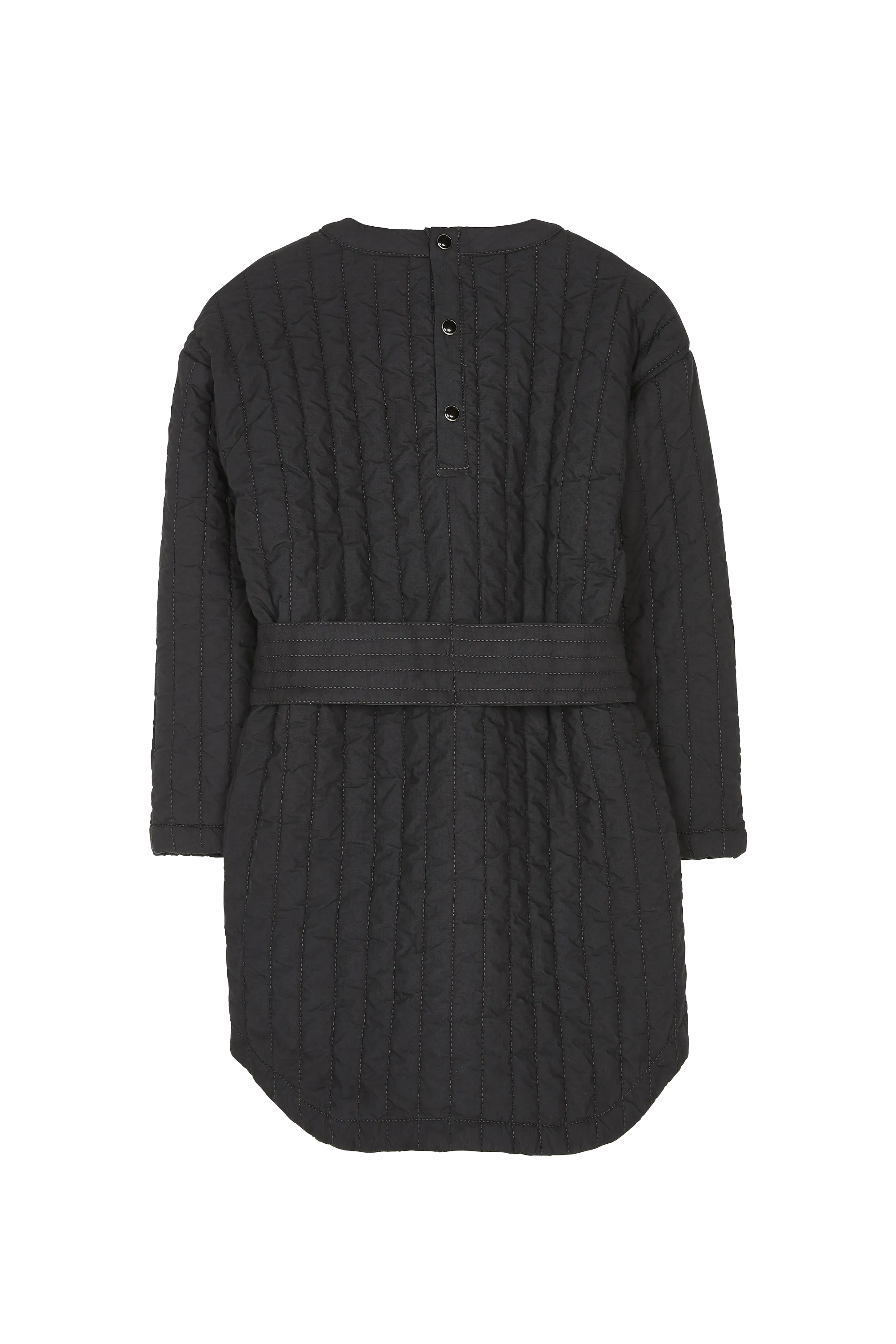 YOKO Winter Black Quilted - Long Sleeve Dress