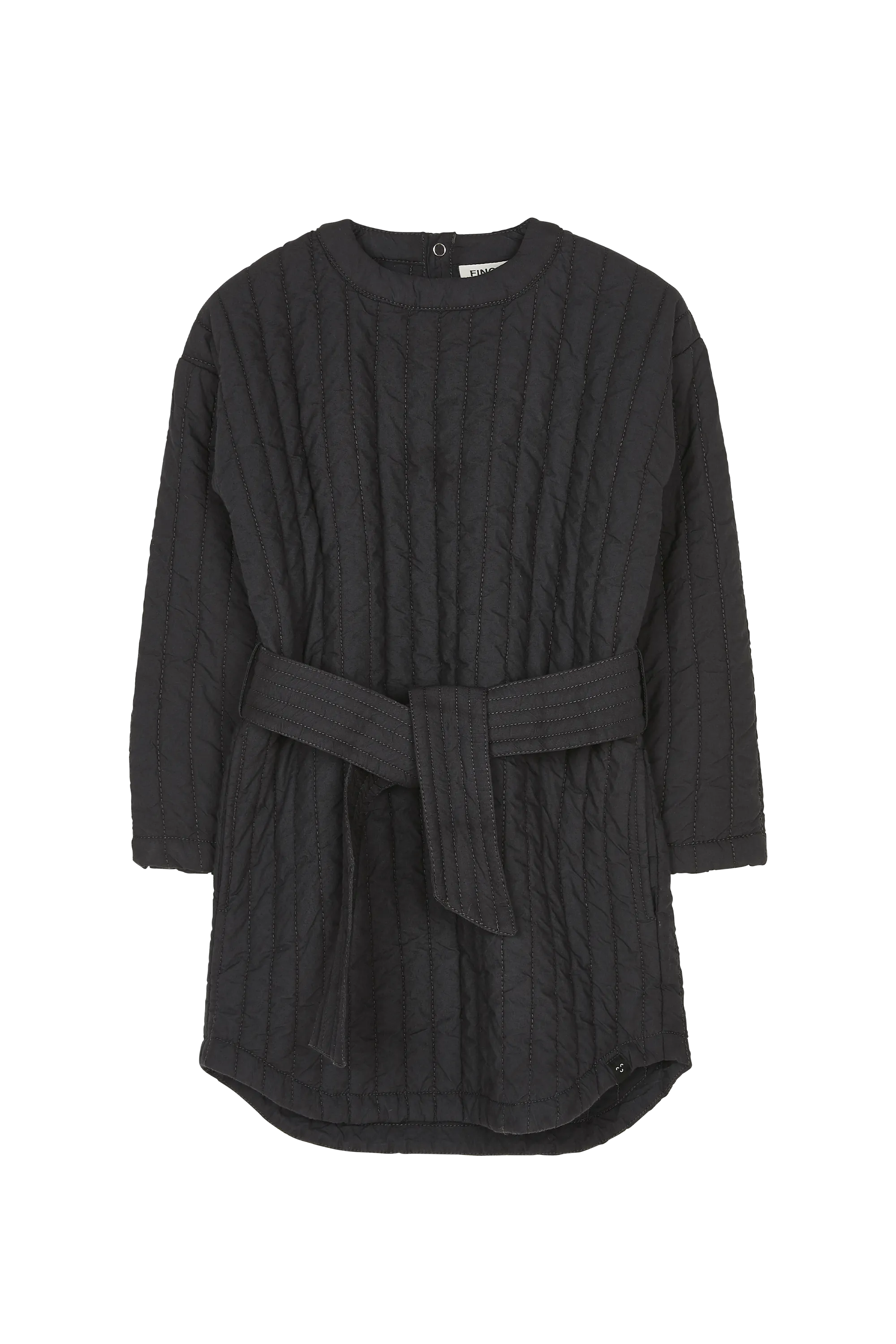 YOKO Winter Black Quilted - Long Sleeve Dress