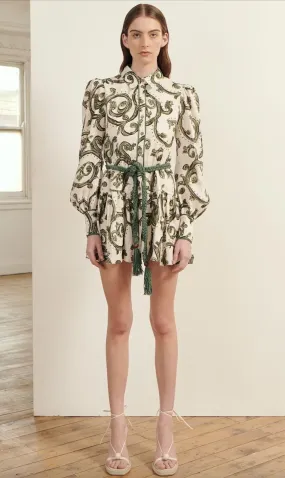 Zelie Shirt Short Dress in Valentina