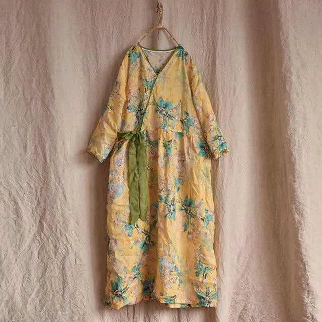 Zen Flower Oversized Ramie Dress | Zen