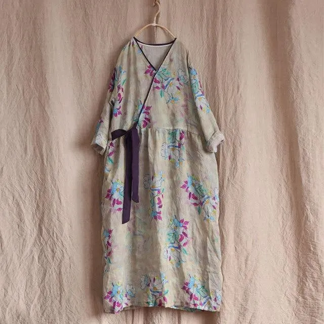 Zen Flower Oversized Ramie Dress | Zen