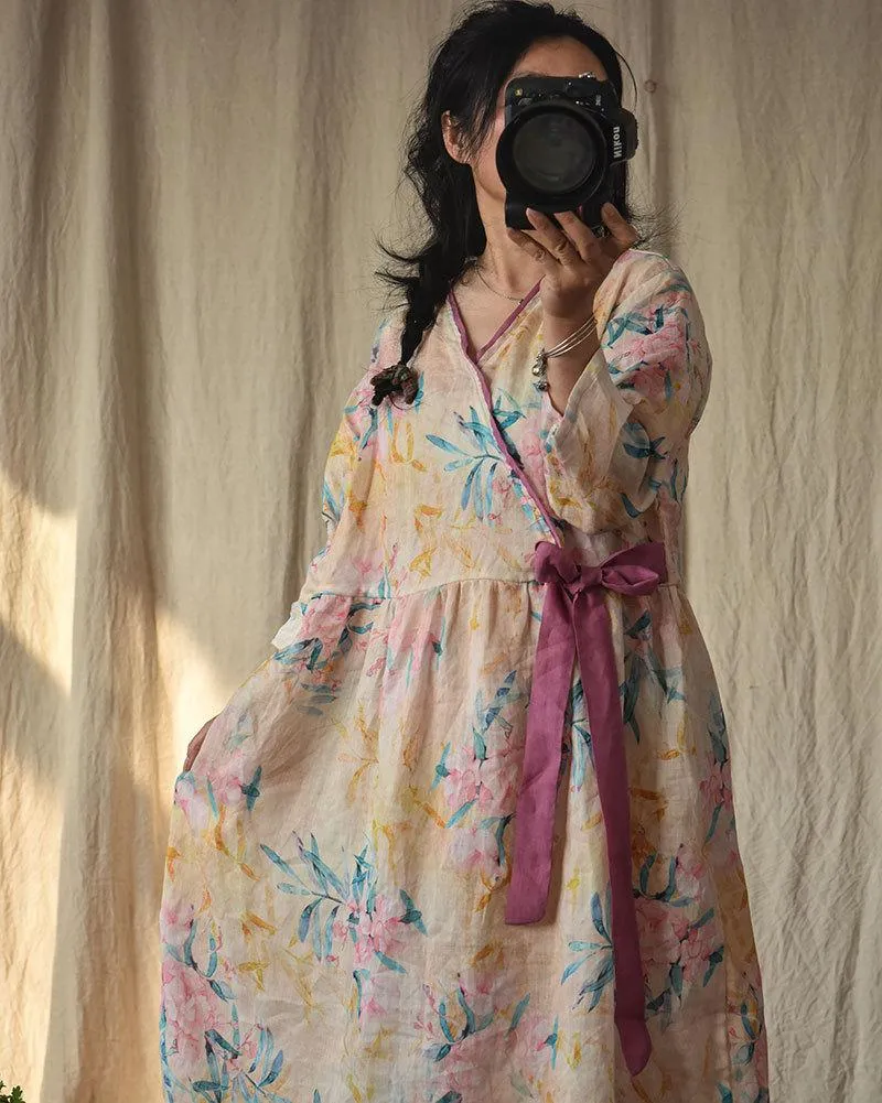 Zen Flower Oversized Ramie Dress | Zen
