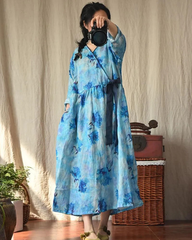 Zen Flower Oversized Ramie Dress | Zen