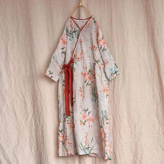 Zen Flower Oversized Ramie Dress | Zen