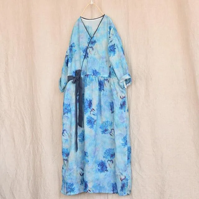 Zen Flower Oversized Ramie Dress | Zen