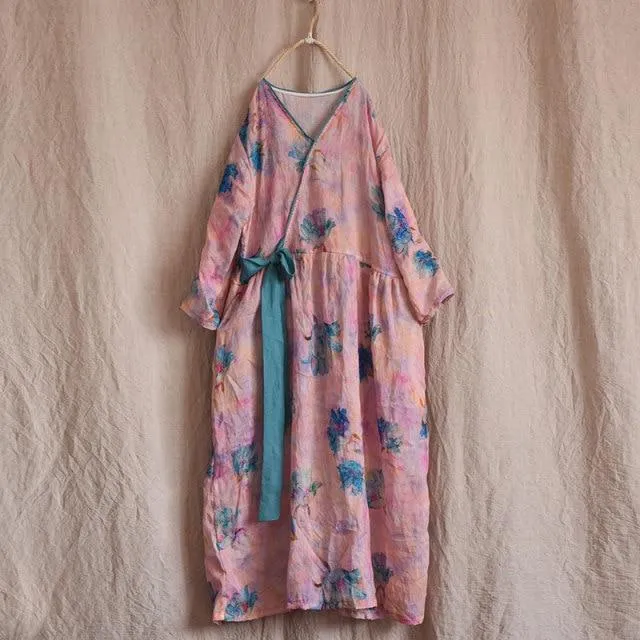 Zen Flower Oversized Ramie Dress | Zen