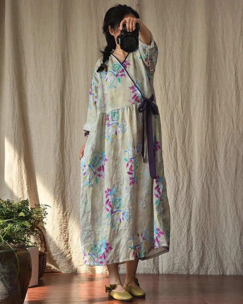 Zen Flower Oversized Ramie Dress | Zen