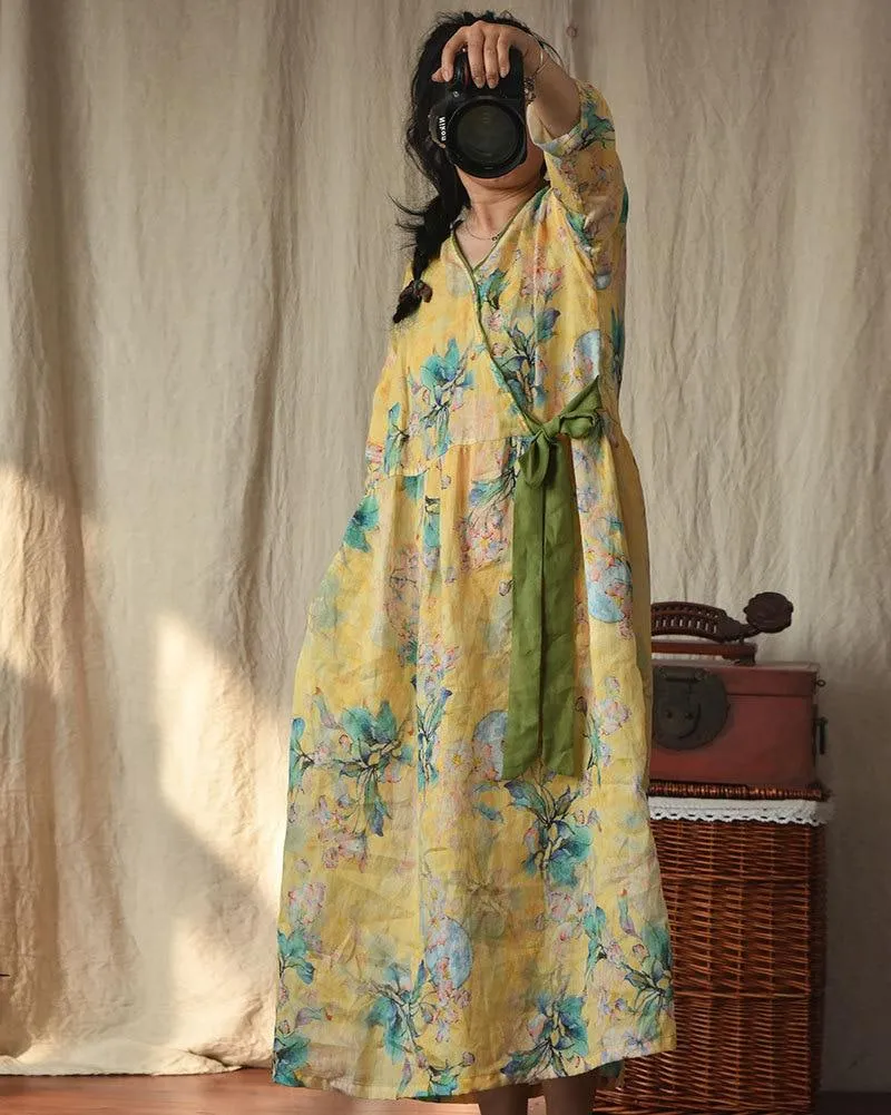 Zen Flower Oversized Ramie Dress | Zen